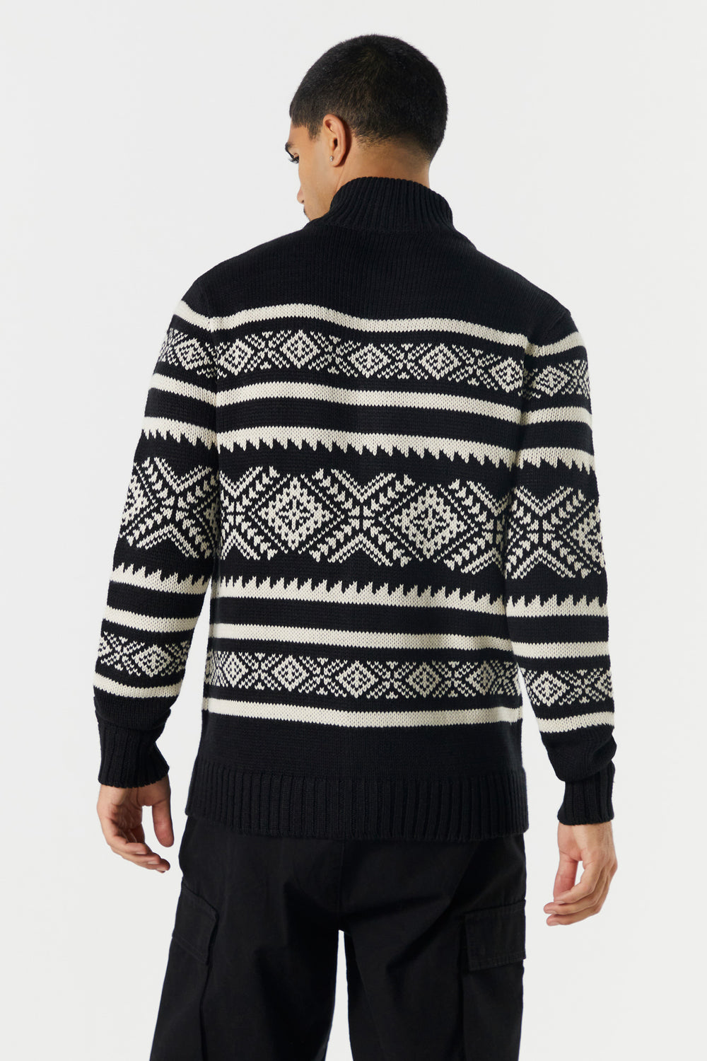 Printed Knit Zip-Up Sweater Printed Knit Zip-Up Sweater 2