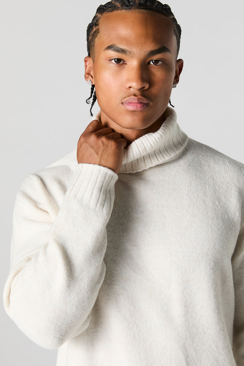 Mossy Knit Turtleneck Sweater