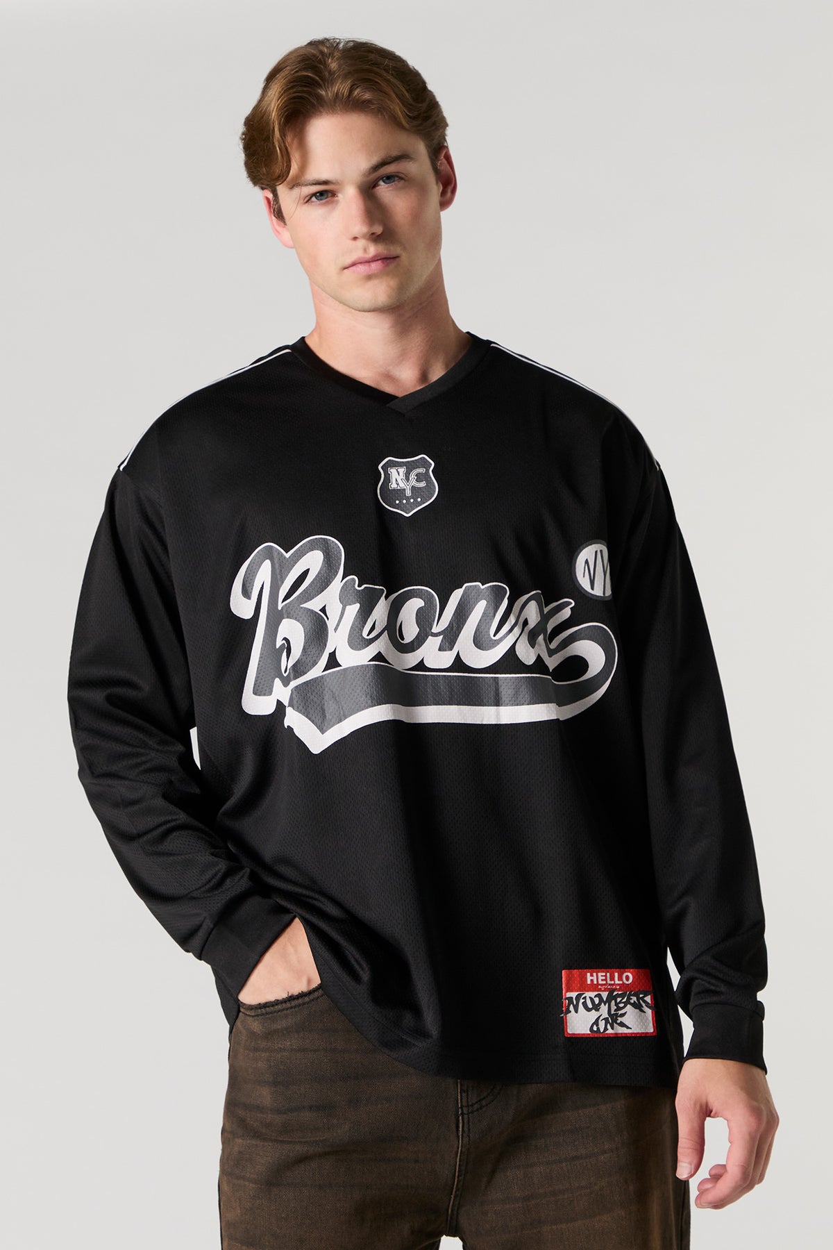 Bronx Graphic Mesh Long Sleeve Jersey