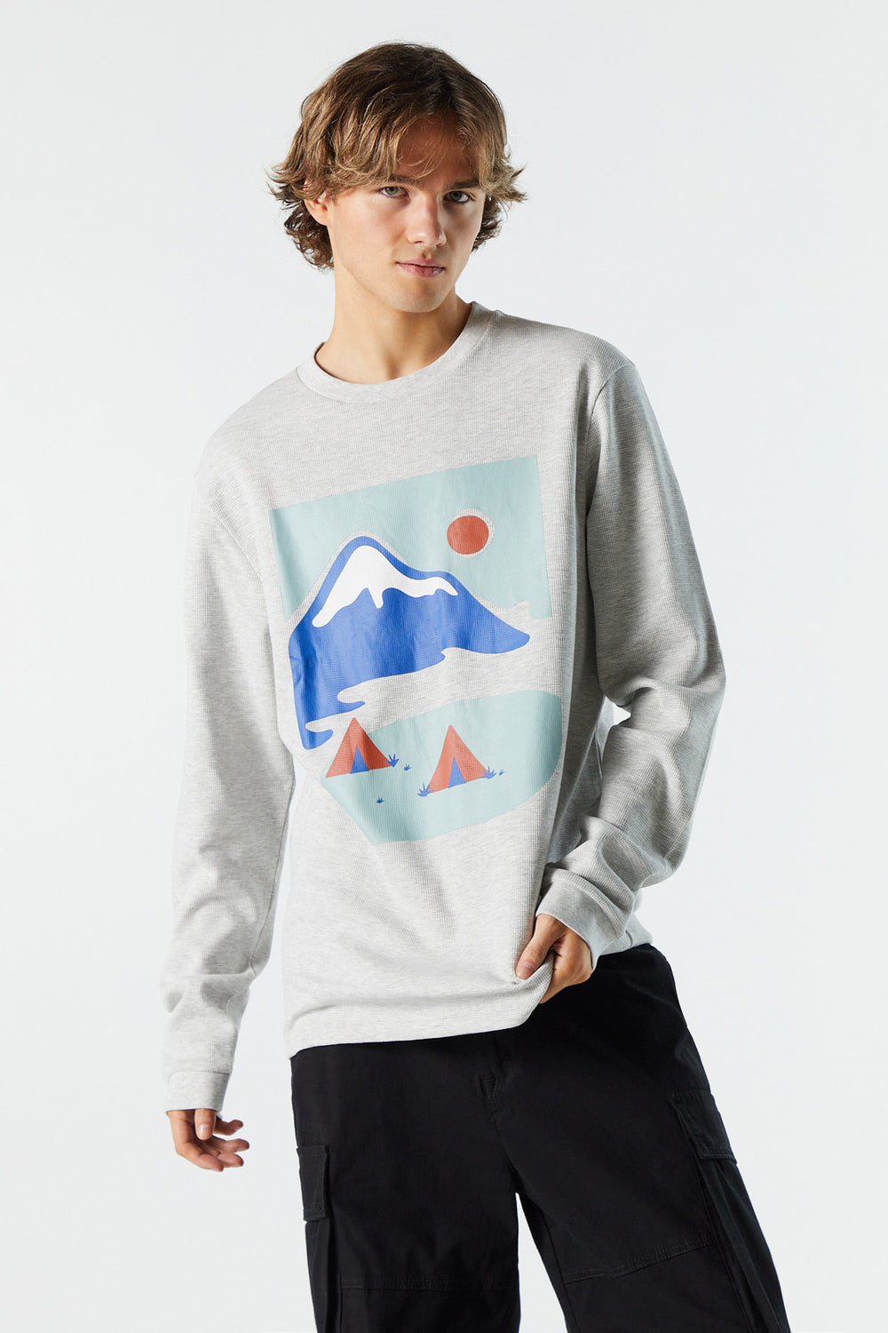 Mountain Graphic Thermal Long Sleeve Top Mountain Graphic Thermal Long Sleeve Top 1