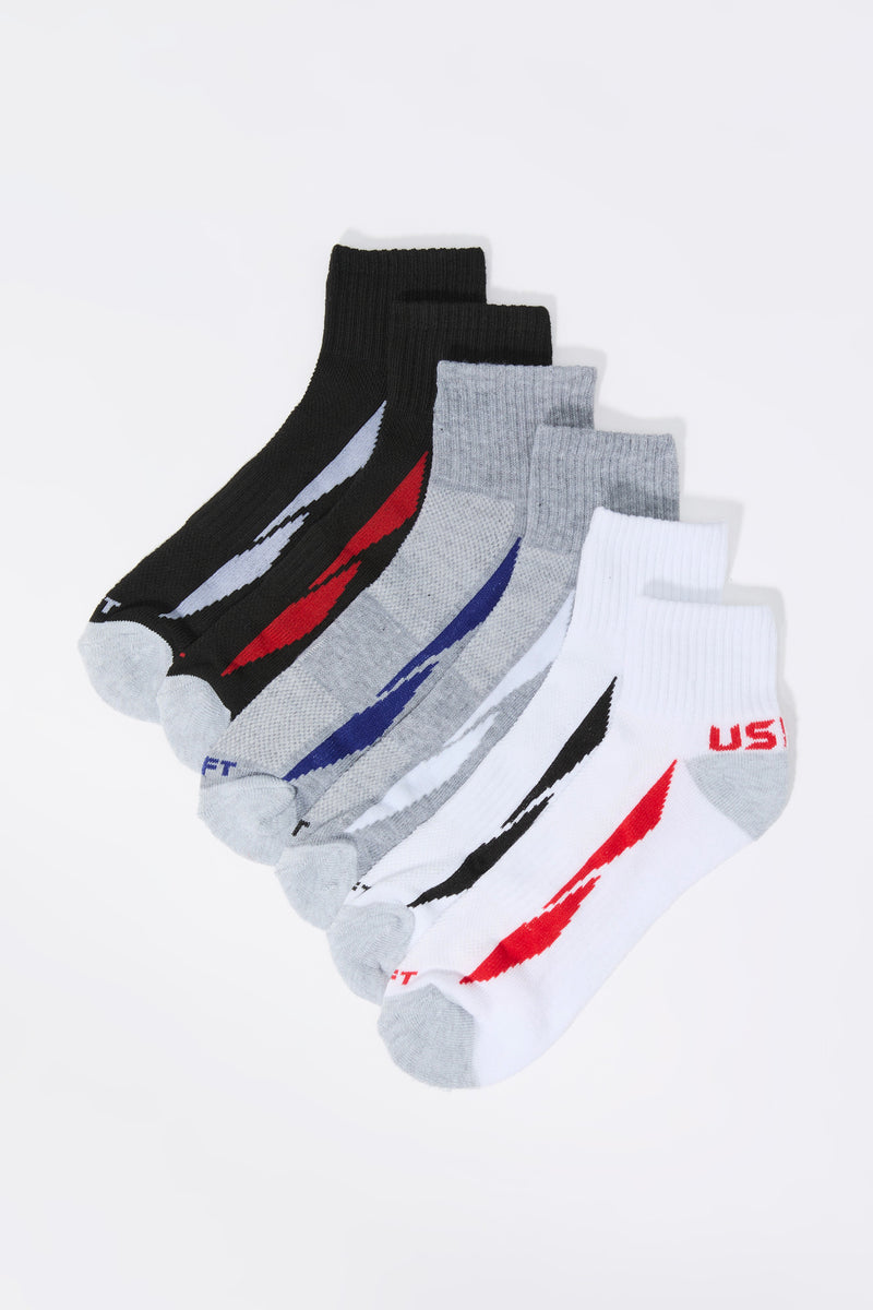 Assorted Athletic Quarter Socks (6 Pack)