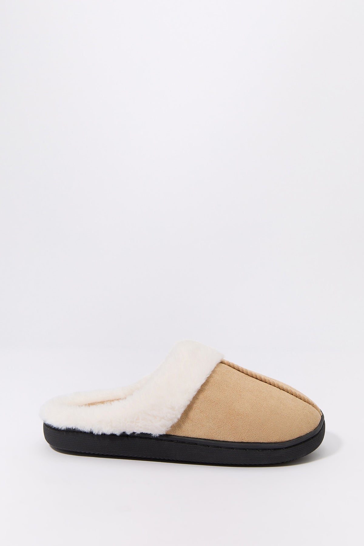 Faux Fur & Suede Slipper