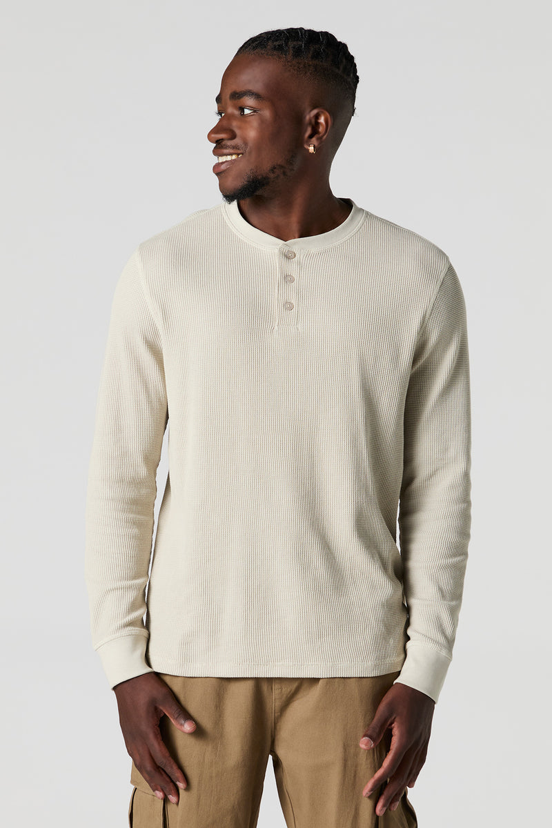 Thermal Long Sleeve Henley Top