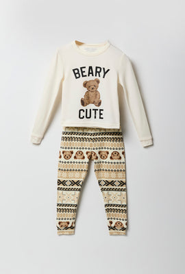 Toddler Matching the Family Bear Hugs 2 Piece Pajama Set