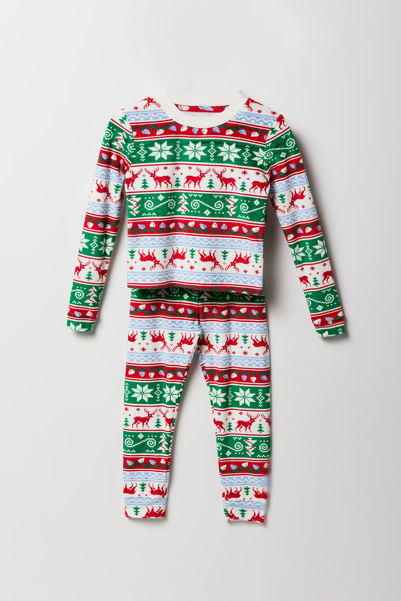 Toddler Matching the Family Holiday Fair Isle 2 Piece Pajama Set