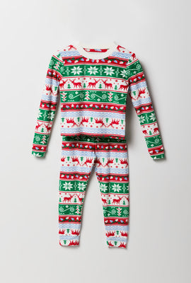 Toddler Matching the Family Holiday Fair Isle 2 Piece Pajama Set