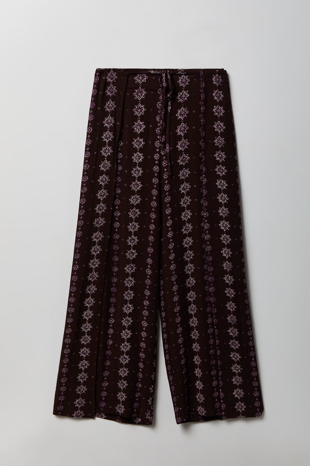 Wrap Palazzo Pant - Brown