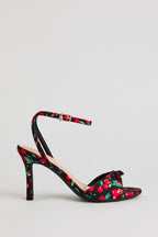 Cherry Print Stiletto Heel Sandal