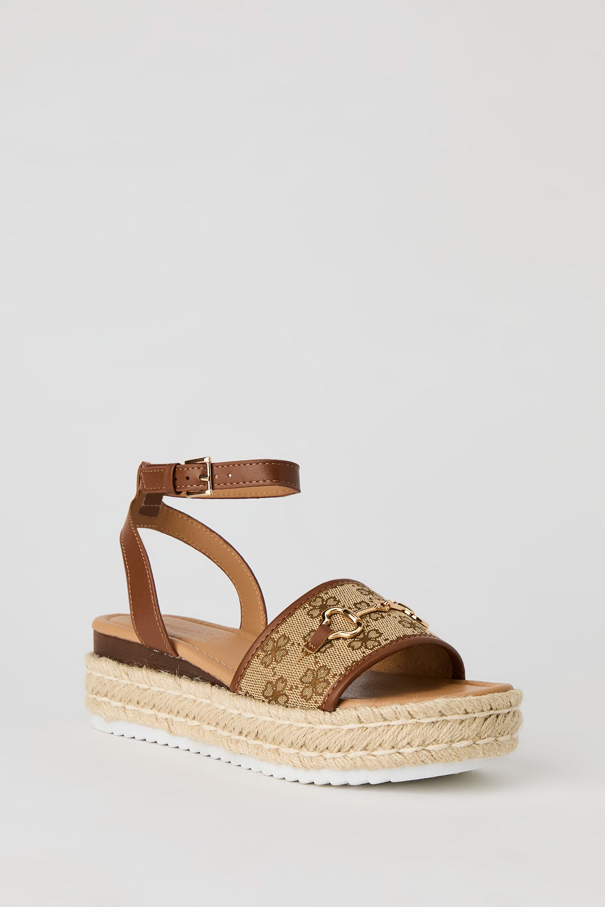 Alt View 2. Ankle Strap Platform Wedge Sandal - Brown