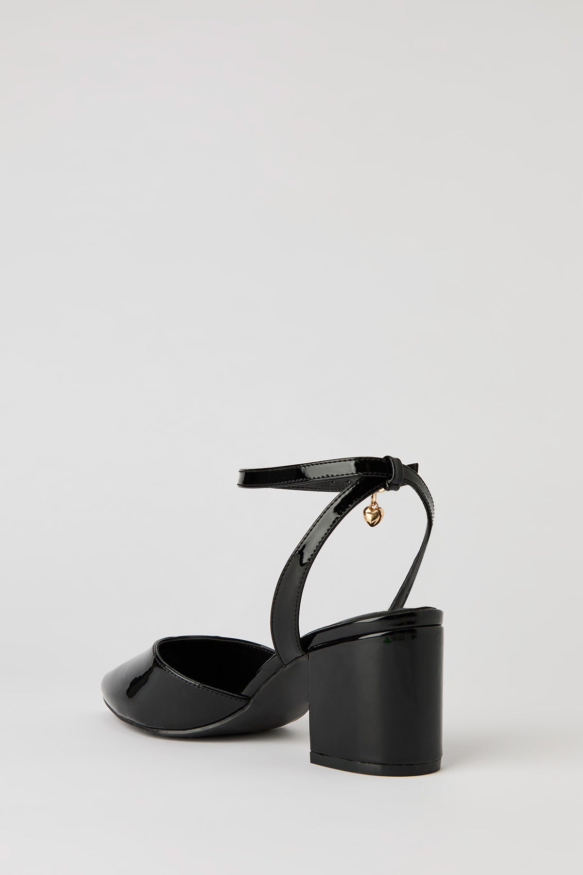 Alt View 4. Pointed Toe Ankle Band Block Heeled Sandal - Black