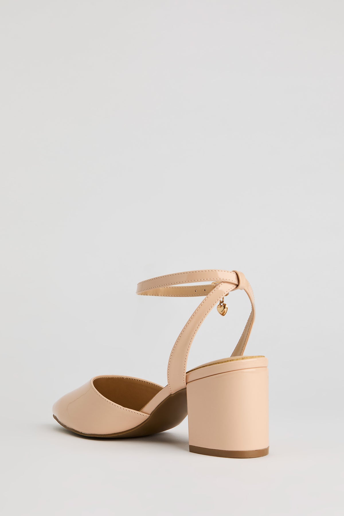Alt View 4. Pointed Toe Ankle Band Block Heeled Sandal - Natural