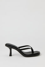 Square Toe Kitten Heeled Thong Sandal