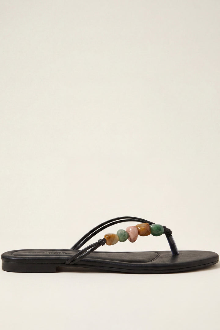 Beaded Thong Flip Flops