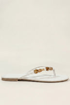 Beaded Thong Flip Flops