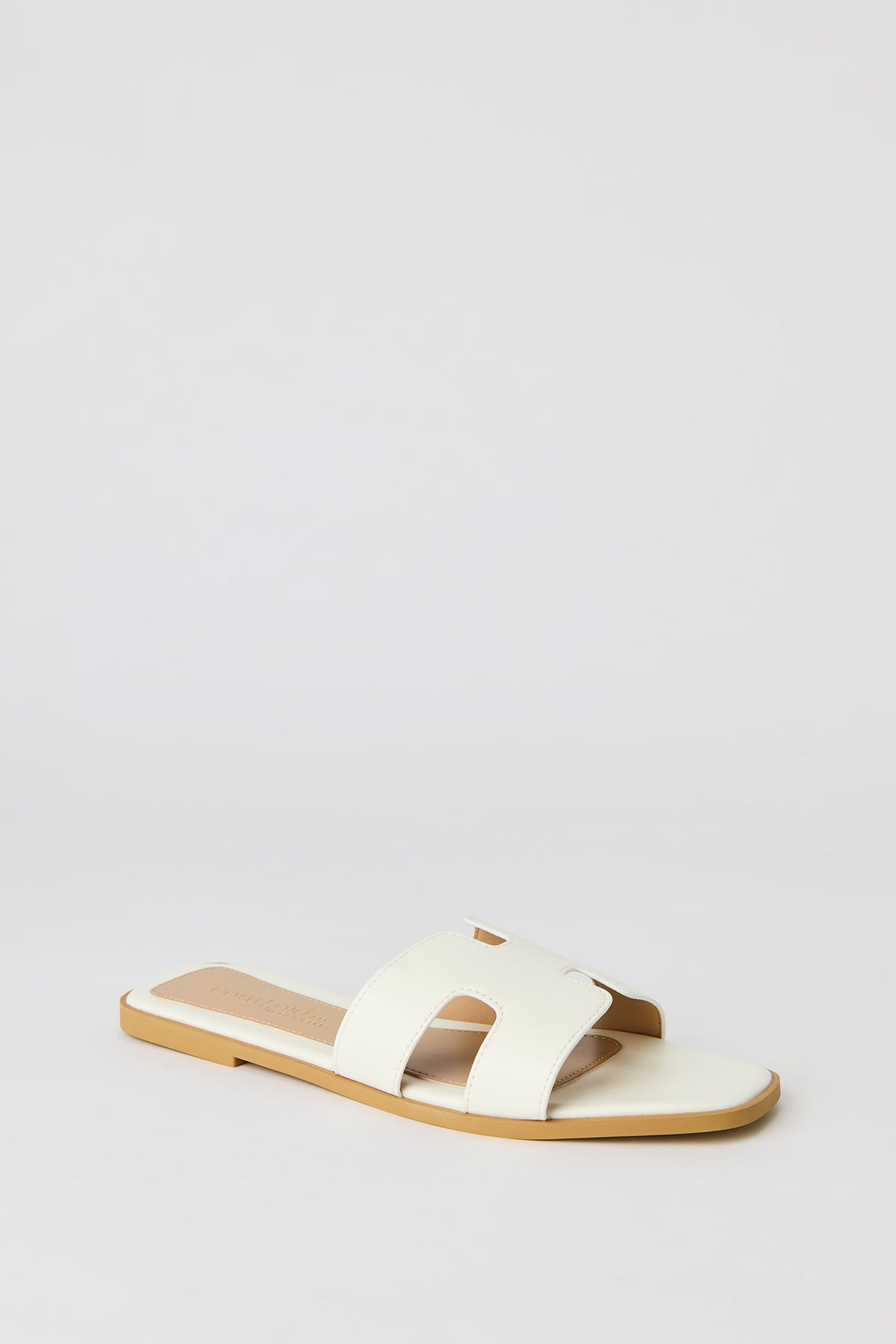 Alt View 2. Faux Leather H Band Sandal - White