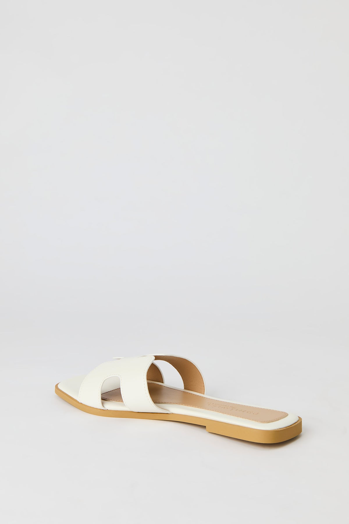 Alt View 3. Faux Leather H Band Sandal - White