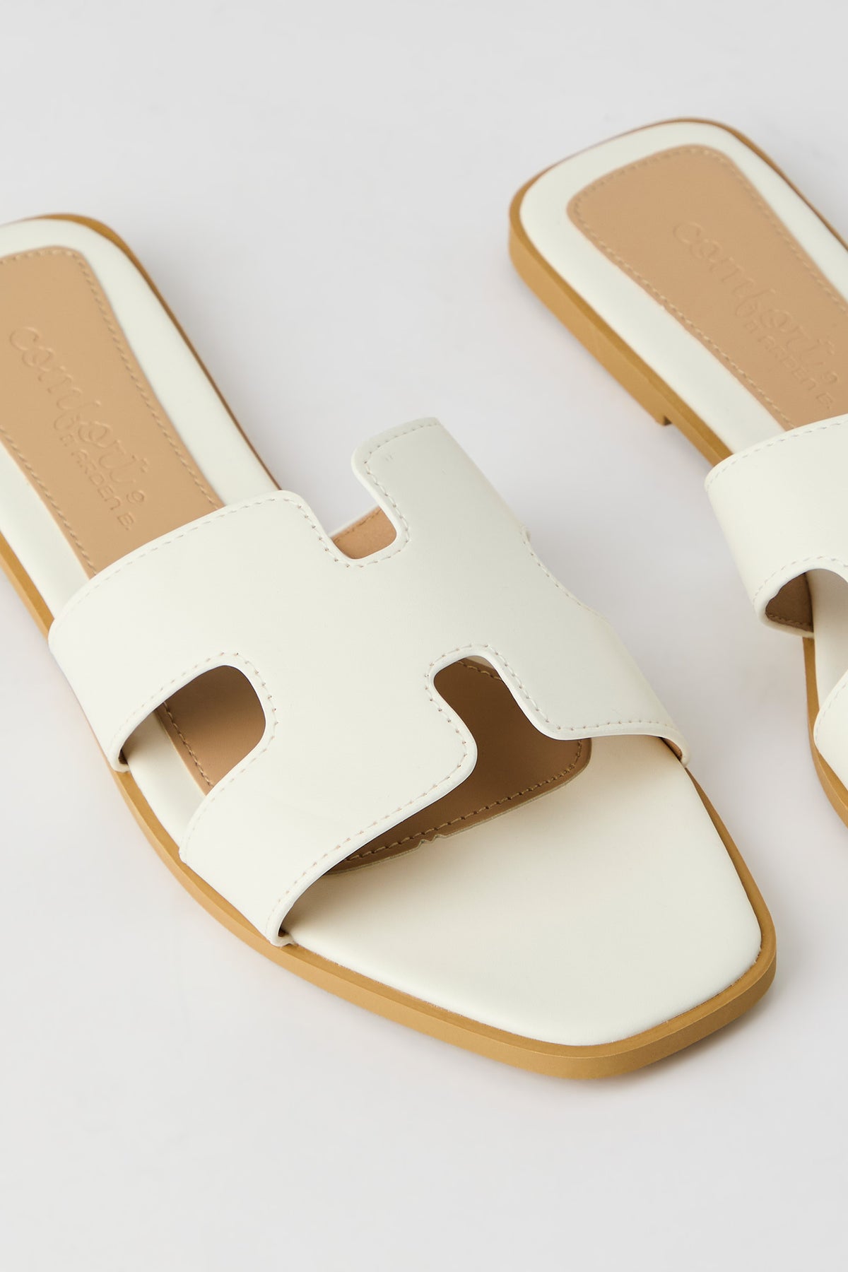 Alt View 4. Faux Leather H Band Sandal - White