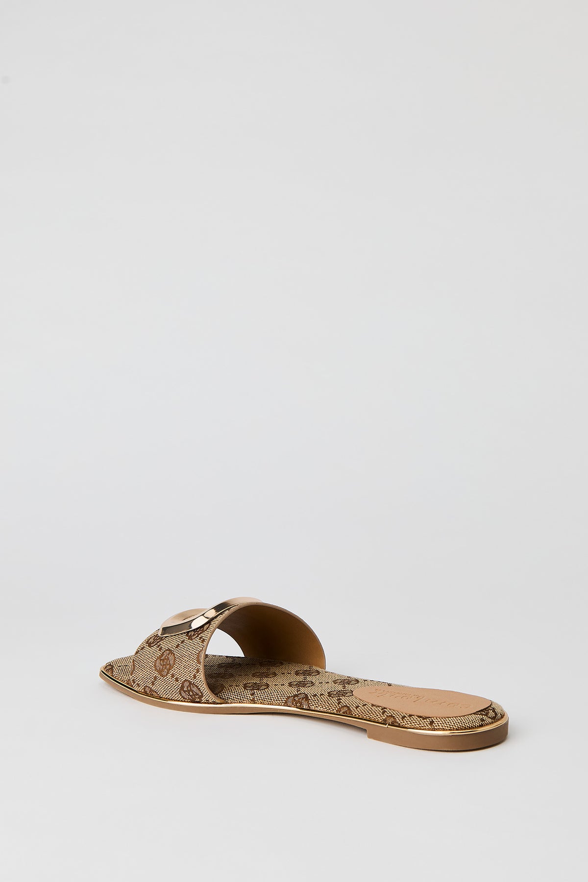 Alt View 3. Square Metal Buckle Sandal - Brown