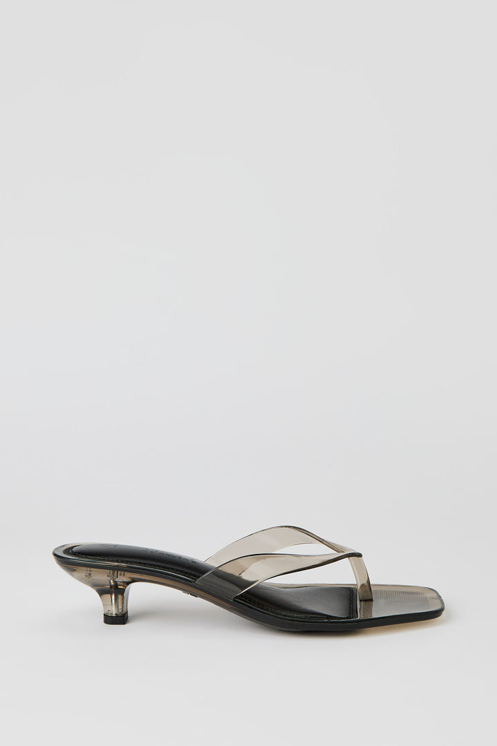 Translucent Thong Kitten Heel