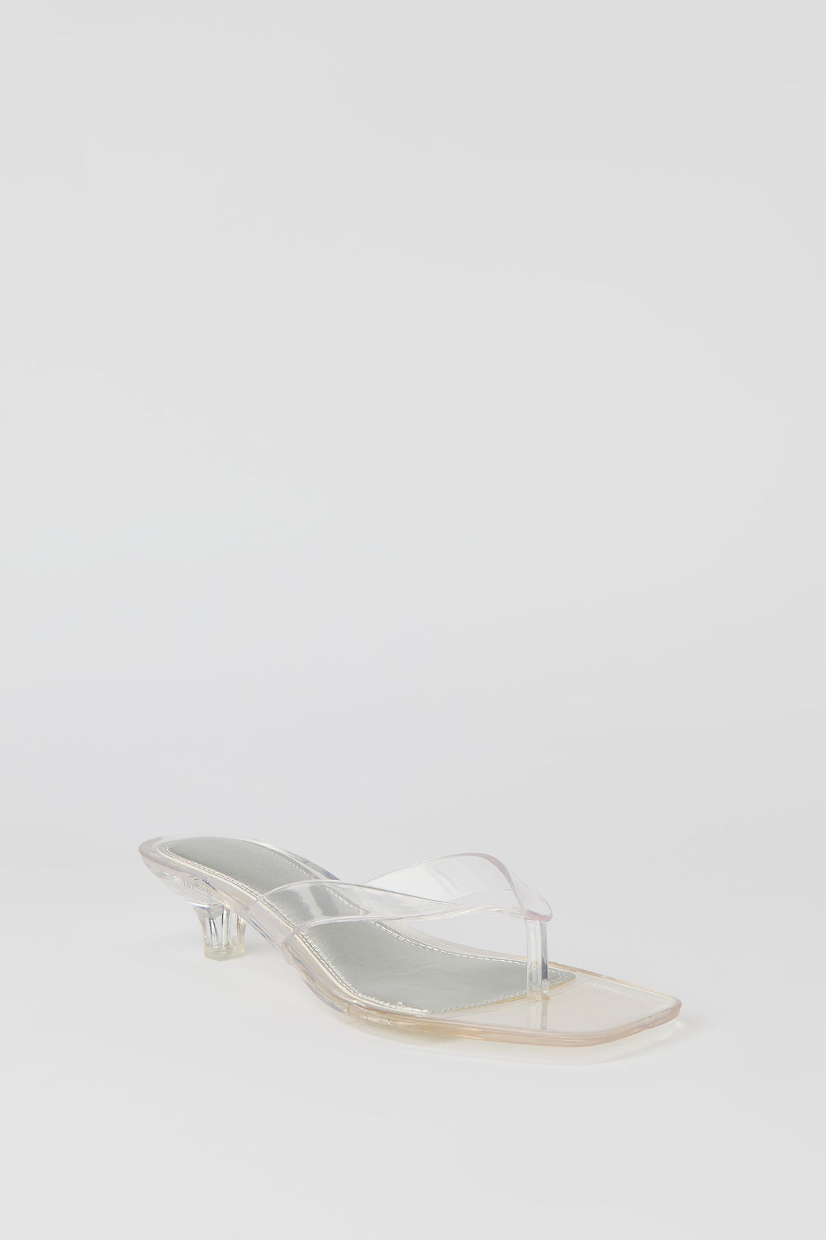 Alt View 2. Translucent Thong Kitten Heel - Clear