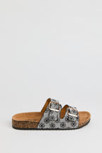 Buckle Cork Slide Sandal