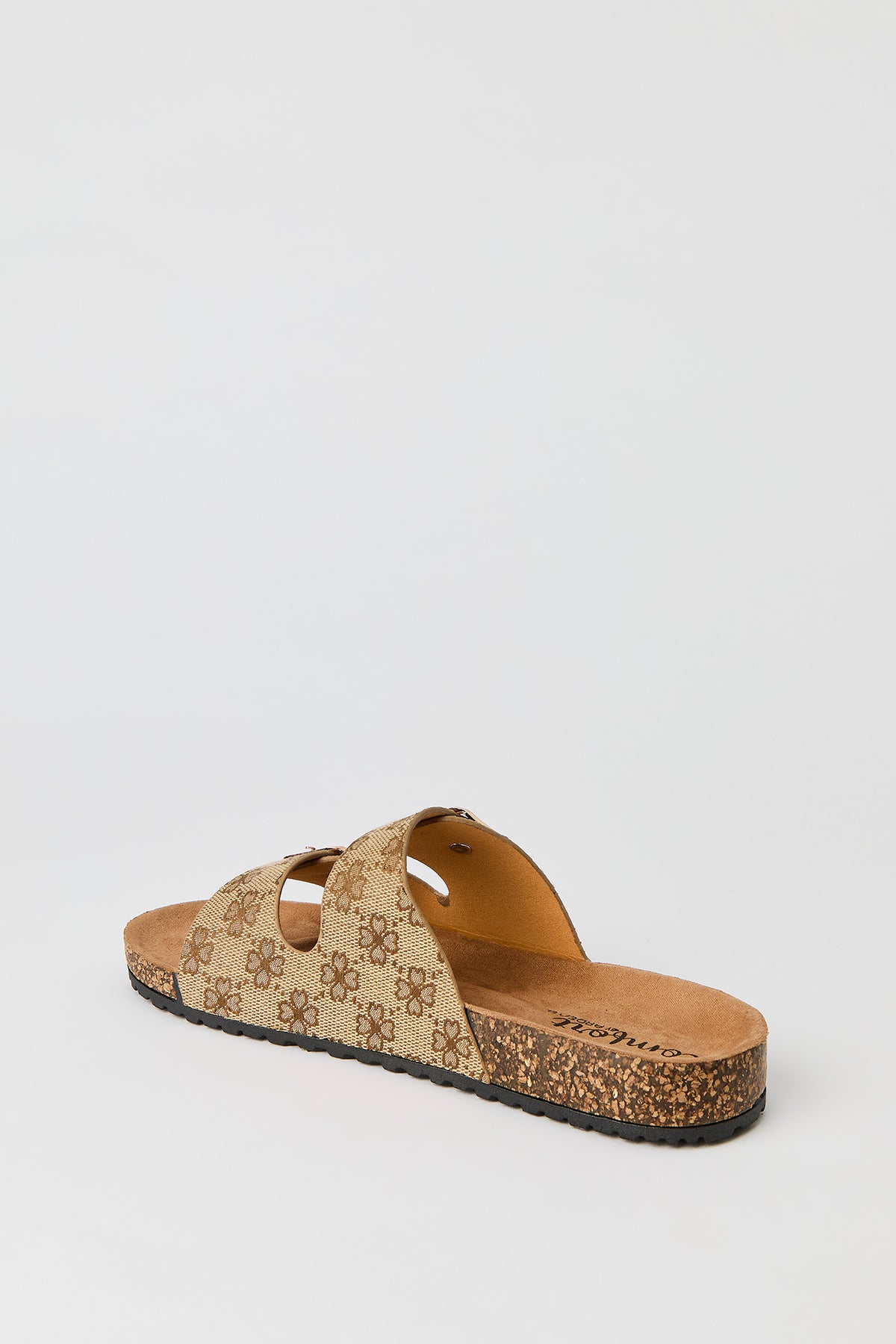 Alt View 3. Buckle Cork Slide Sandal - Brown