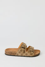 Buckle Cork Slide Sandal