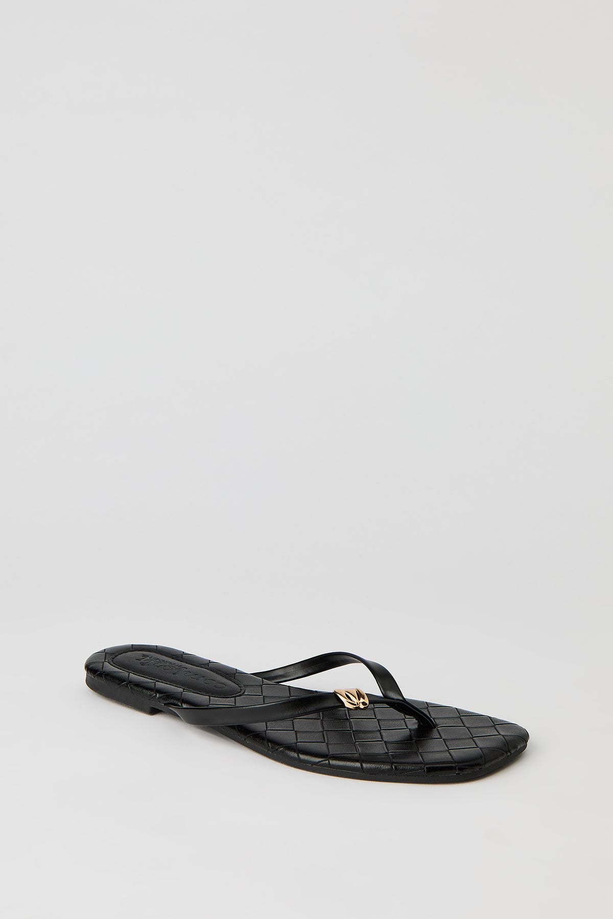 Alt View 2. Square Toe Sandal - Black