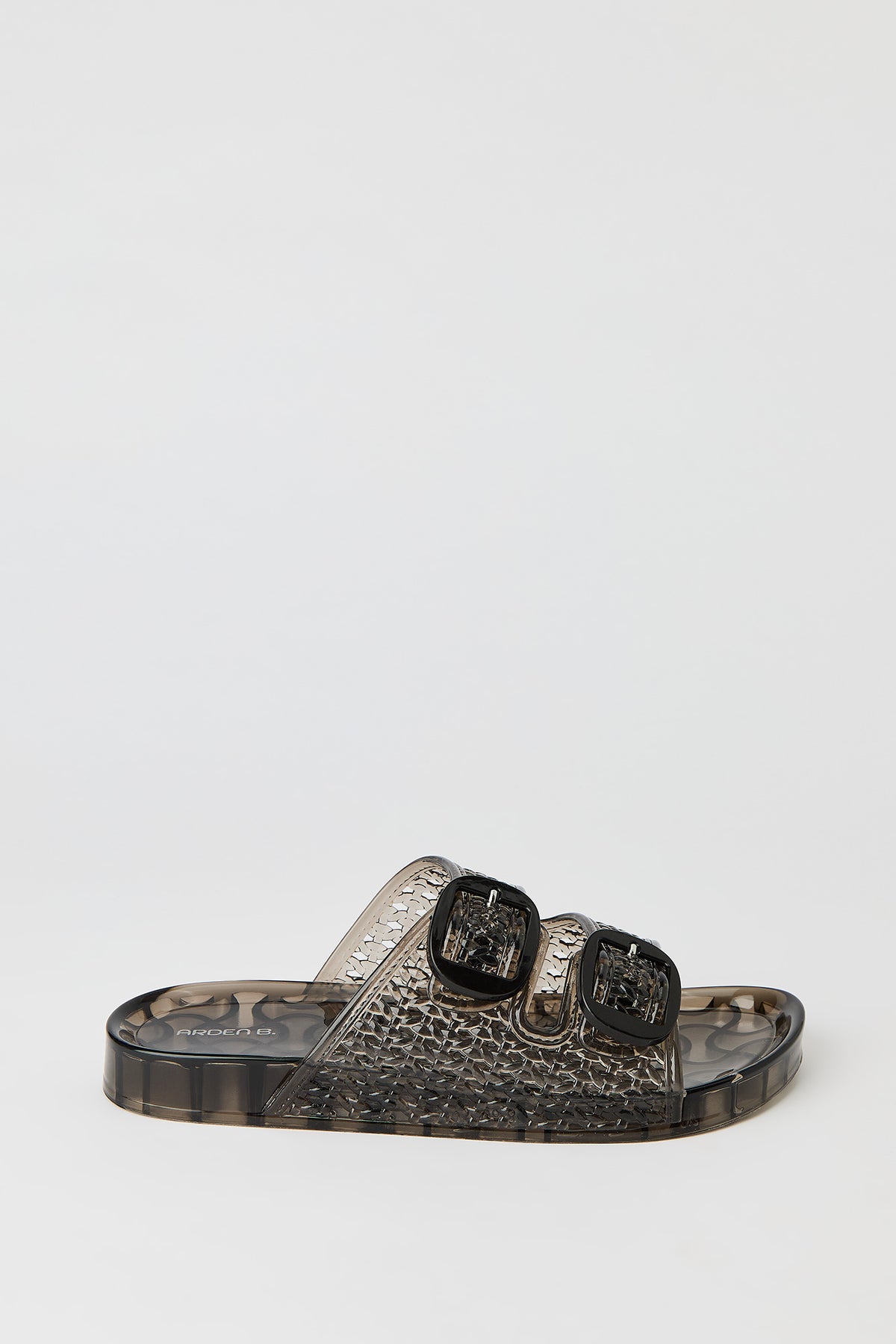 Buckle Jelly Sandals - Black
