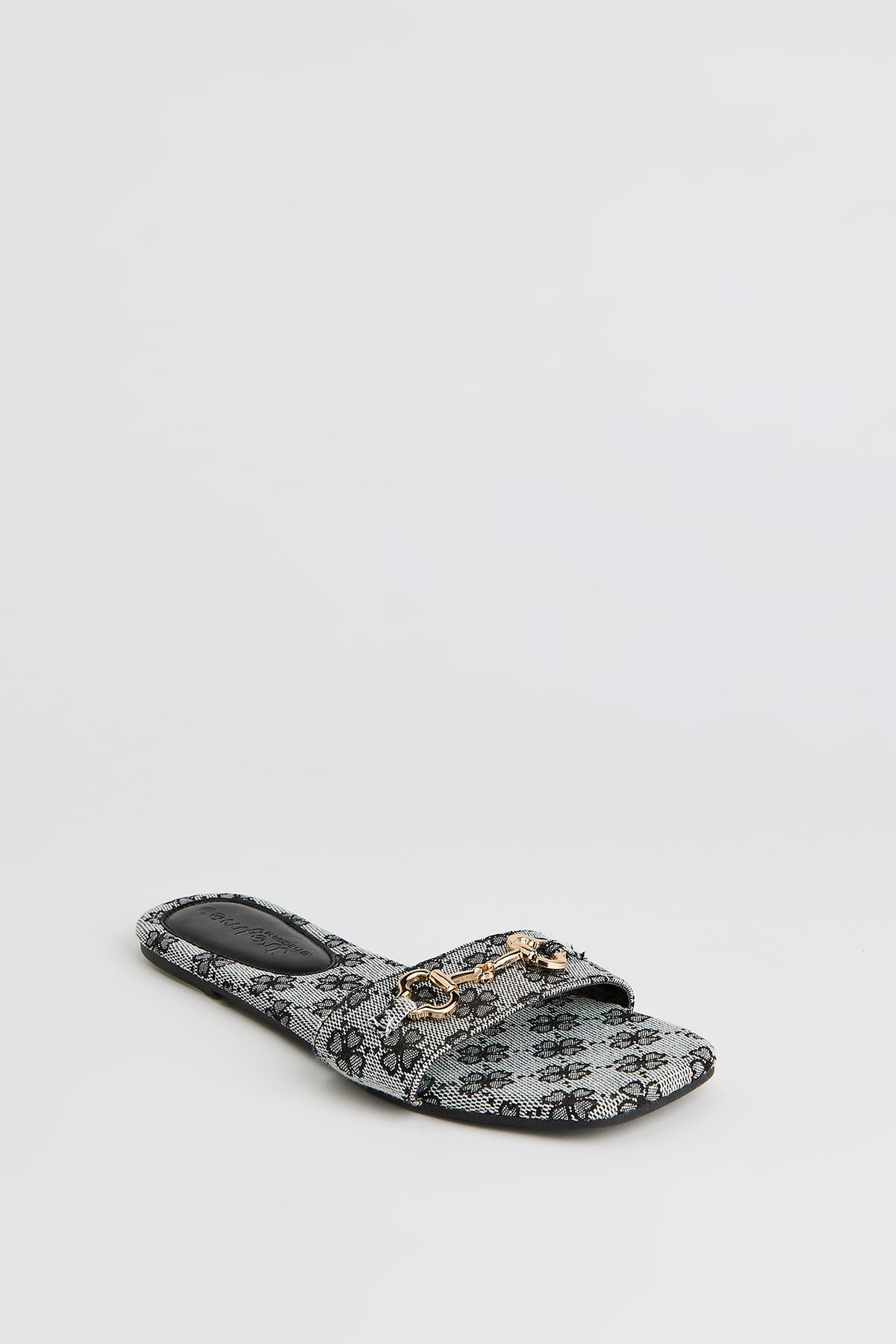 Alt View 2. Status Print Sandal - Black