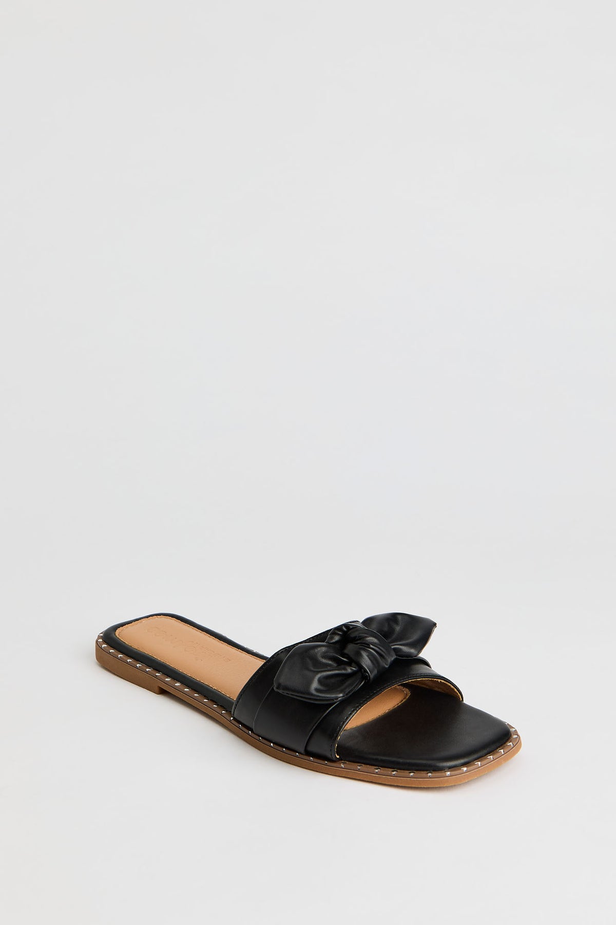 Alt View 2. Bow Studded Sandal - Black