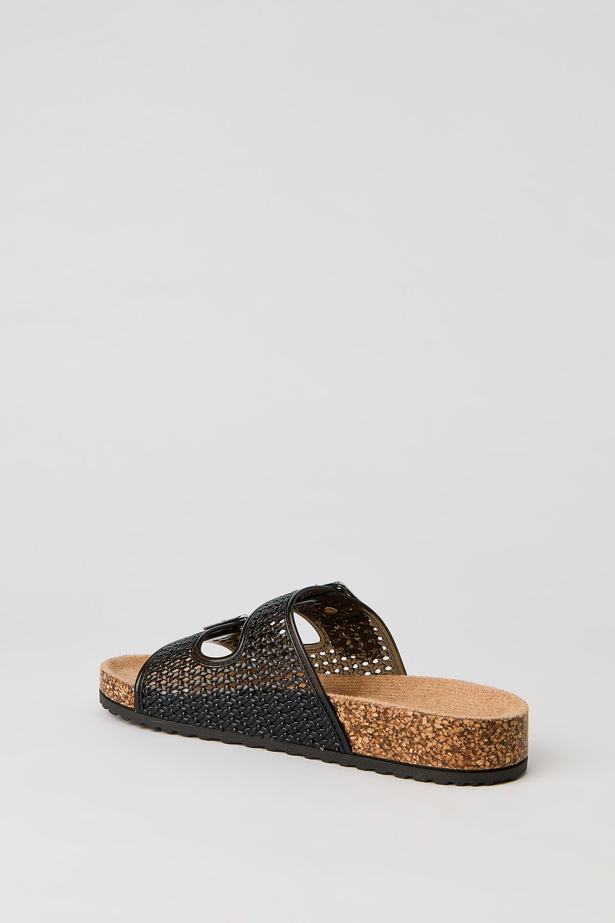 Alt View 3. Jelly Double Buckle Sandal - Black