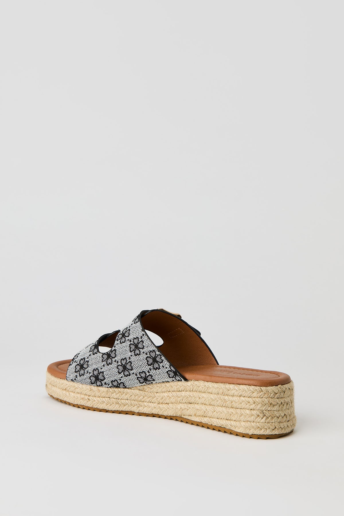 Alt View 3. Double Buckle Espadrille Sandal - Black