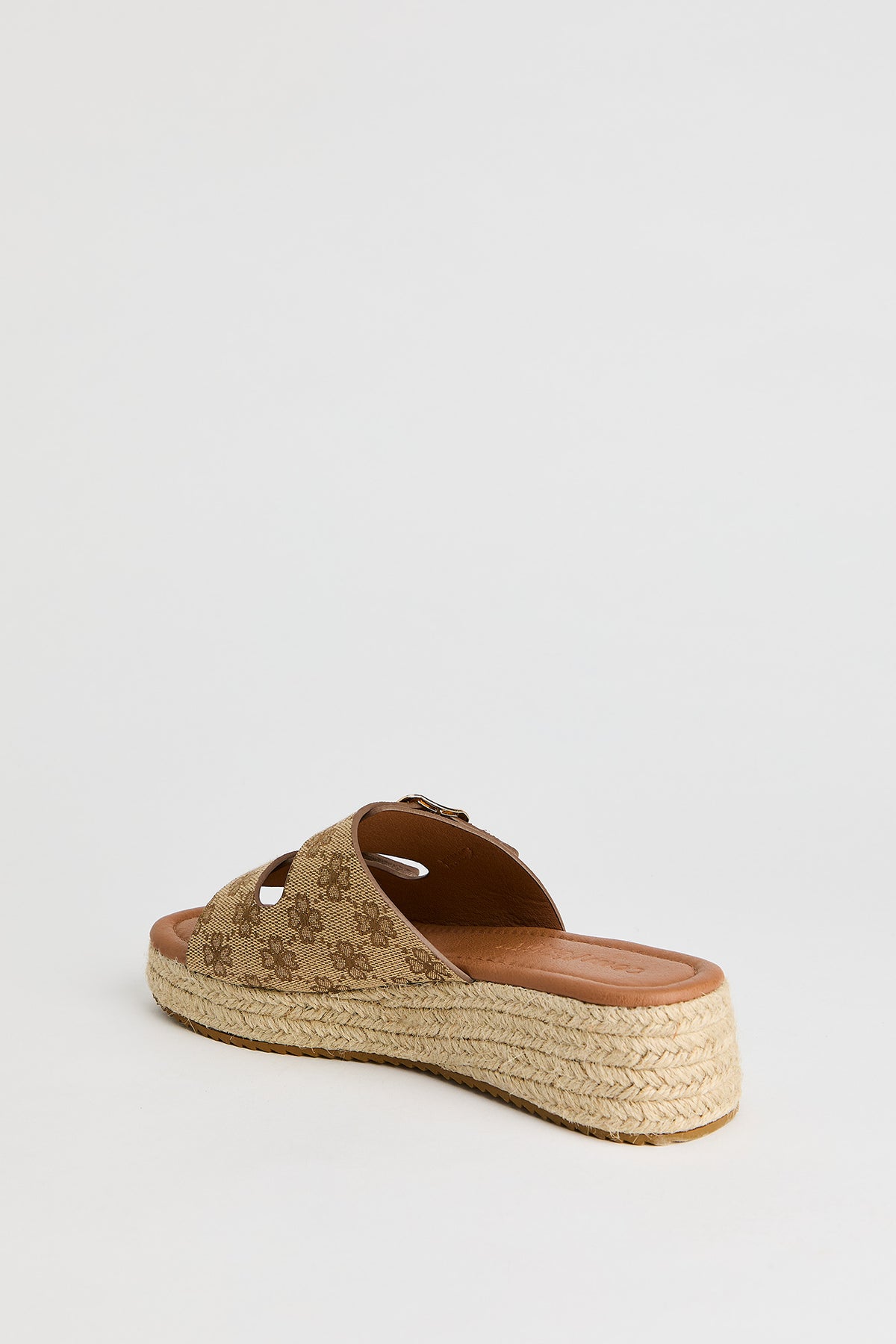 Alt View 3. Double Buckle Espadrille Sandal - Brown