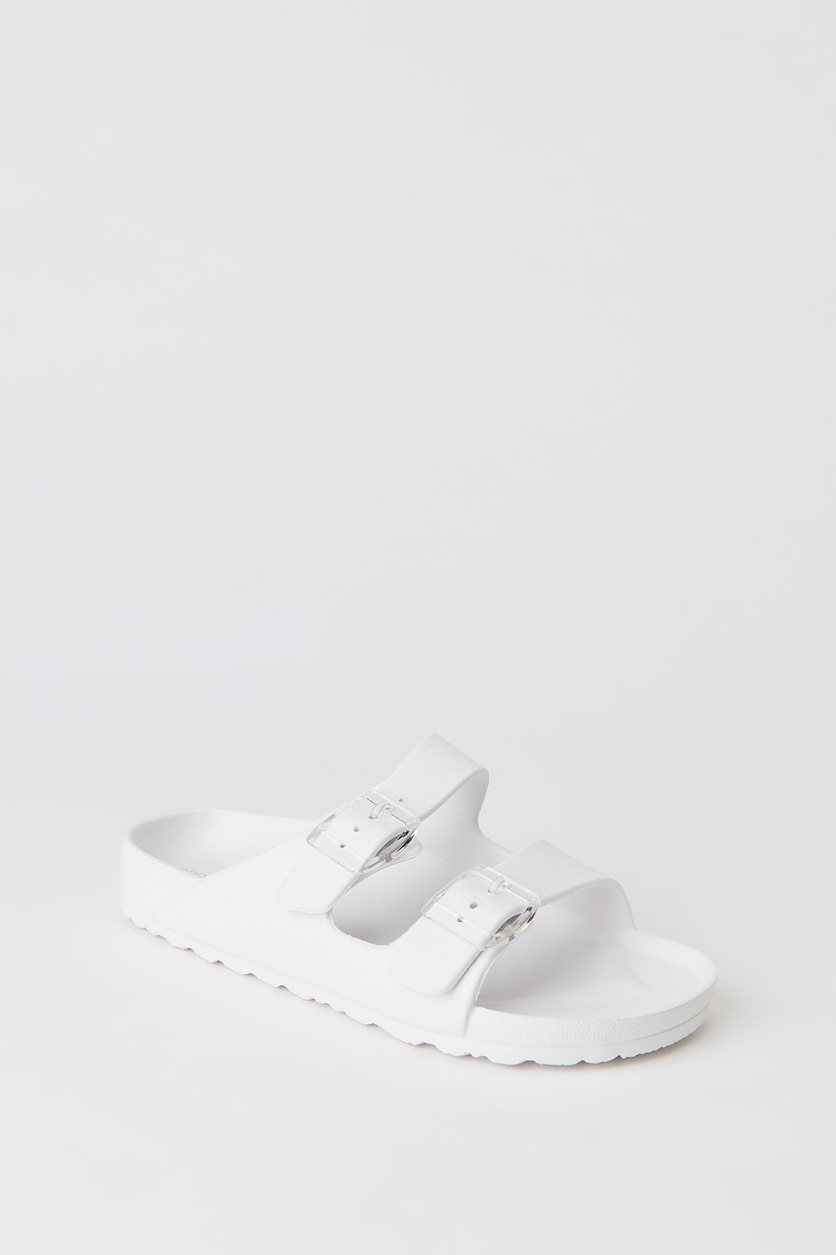 Alt View 2. Buckle Clog - White