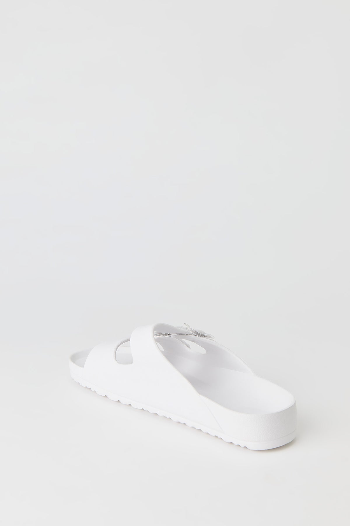 Alt View 3. Buckle Clog - White
