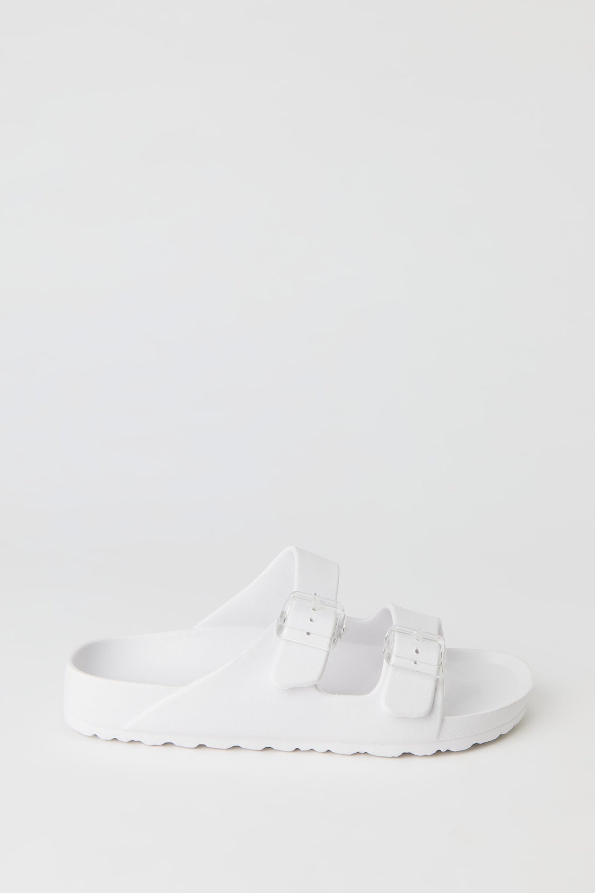 Buckle Clog - White