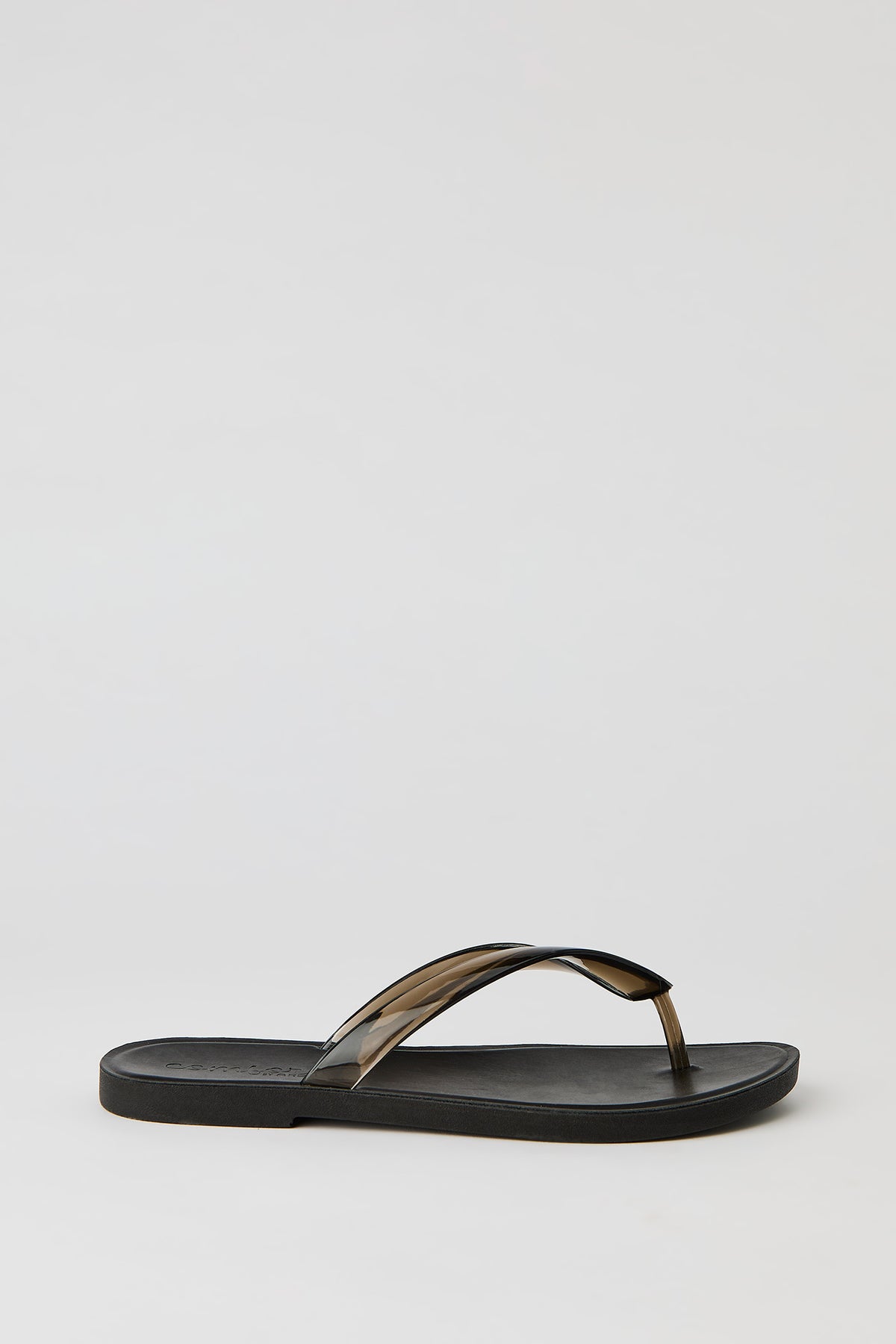 Translucent Thong Sandal - Black