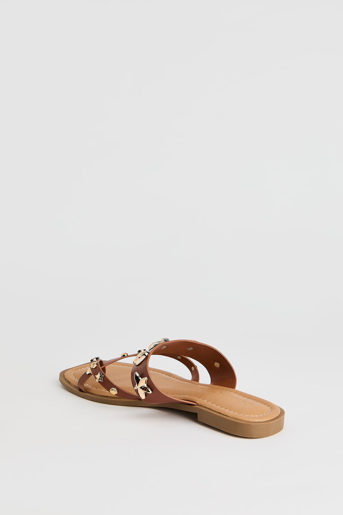 Alt View 3. Shell Charm Toe Loop Sandal - Camel