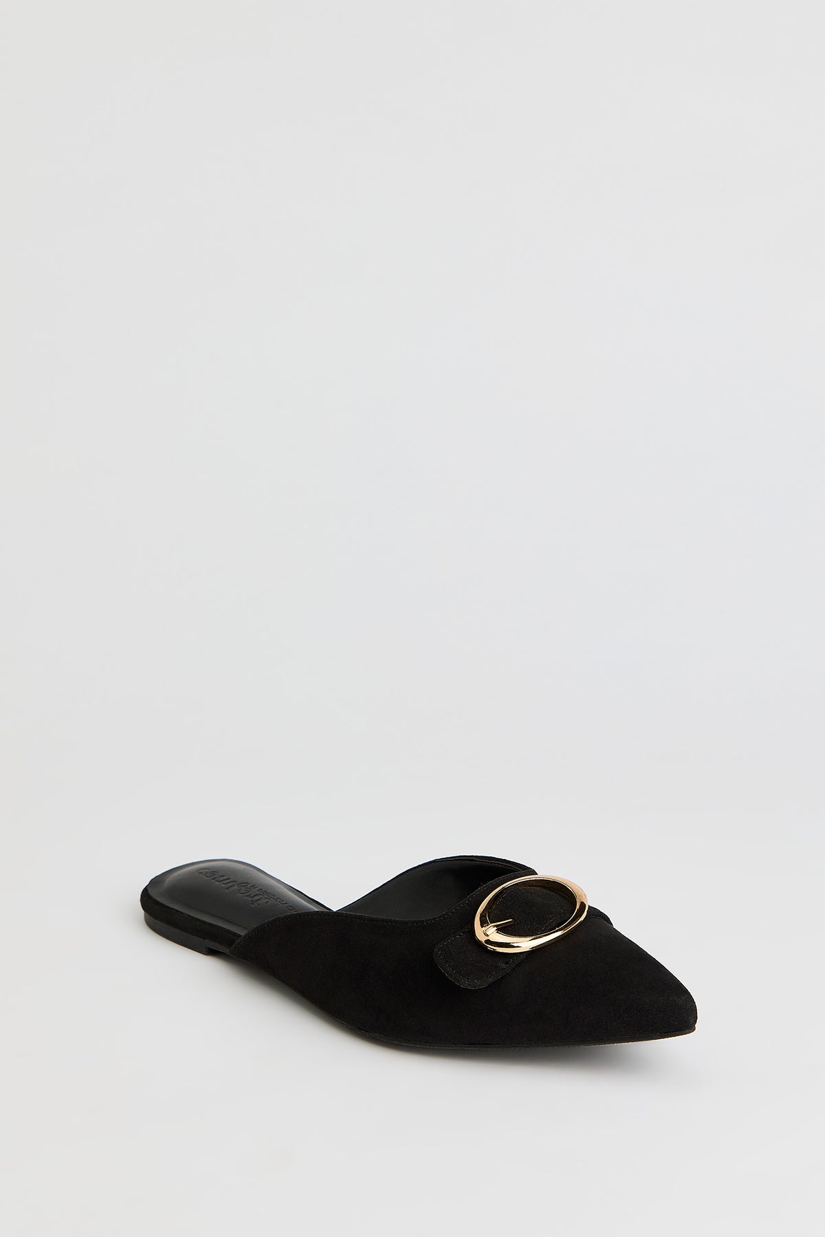 Alt View 2. Pointed Toe Buckled Shoe - Black