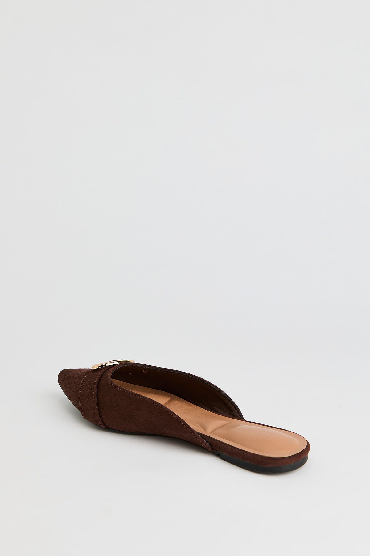Alt View 3. Pointed Toe Buckled Shoe - Brown