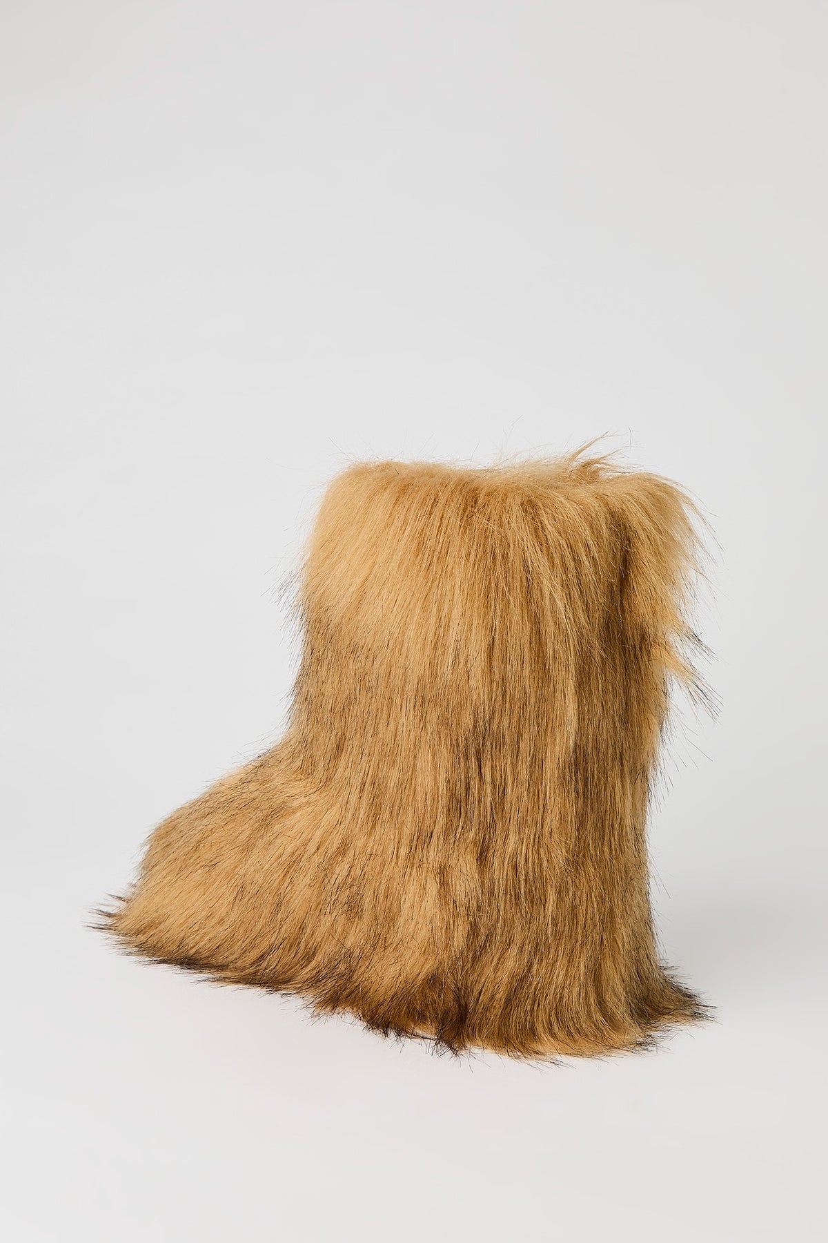 Alt View 3. Faux Fur Booties - Brown