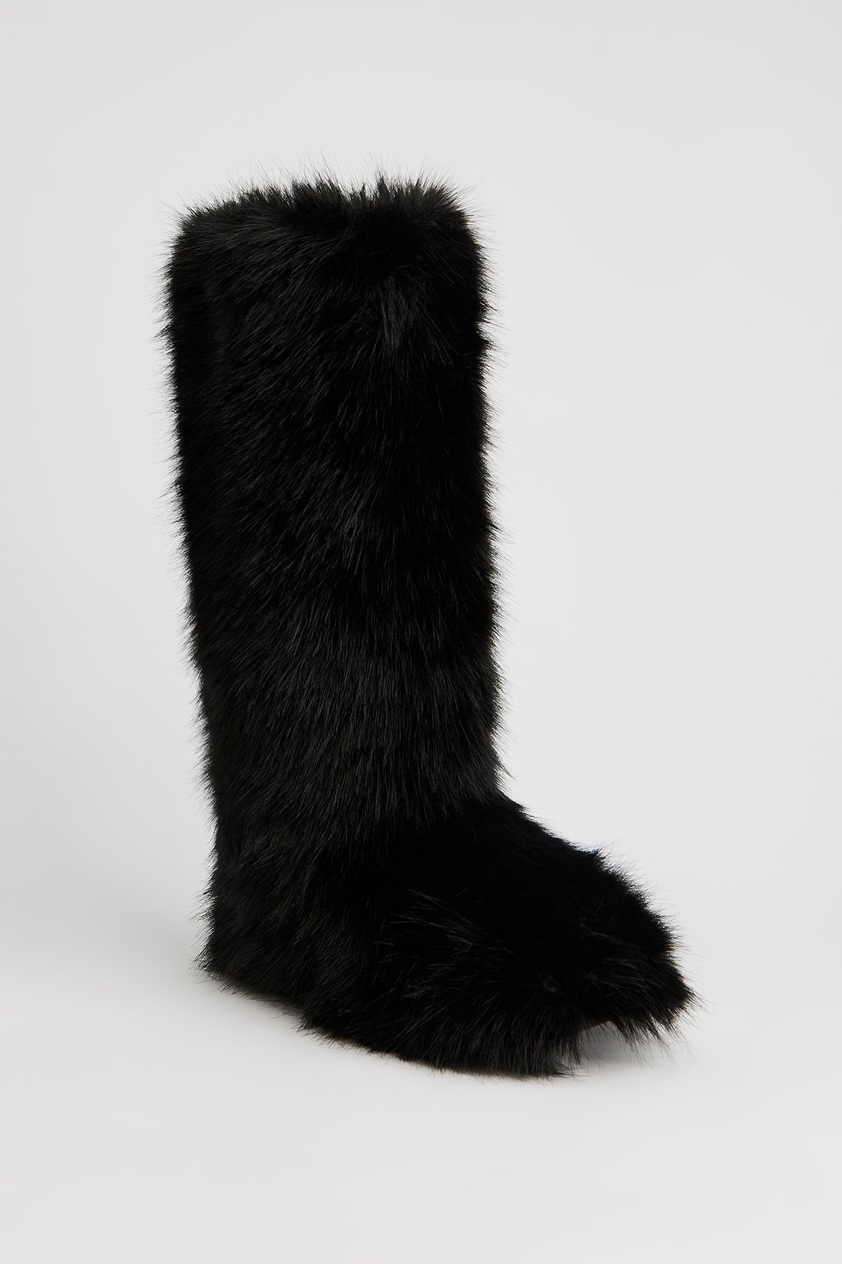 Alt View 2. Tall Faux Fur Boot - Black