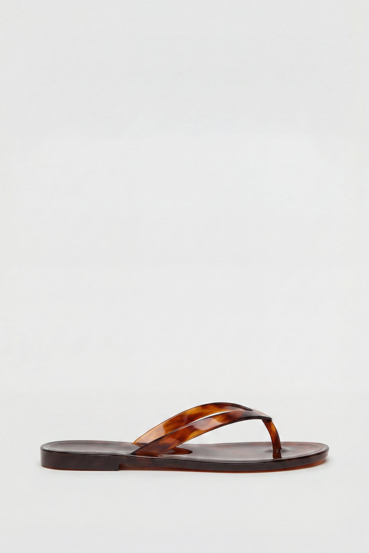 Tortoiseshell Jelly Thong Sandal - Multi