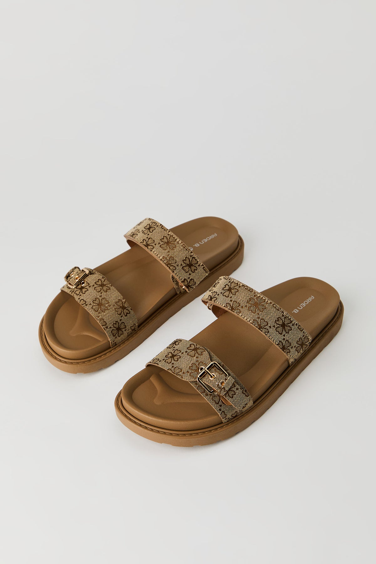 Alt View 2. Printed Velcro Sandal - Natural