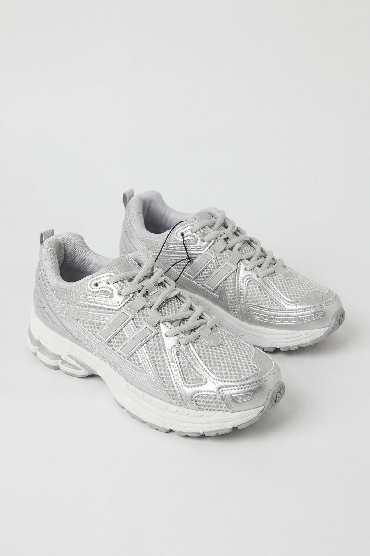 Alt View 2. Mesh Chunky Running Shoe - Silver