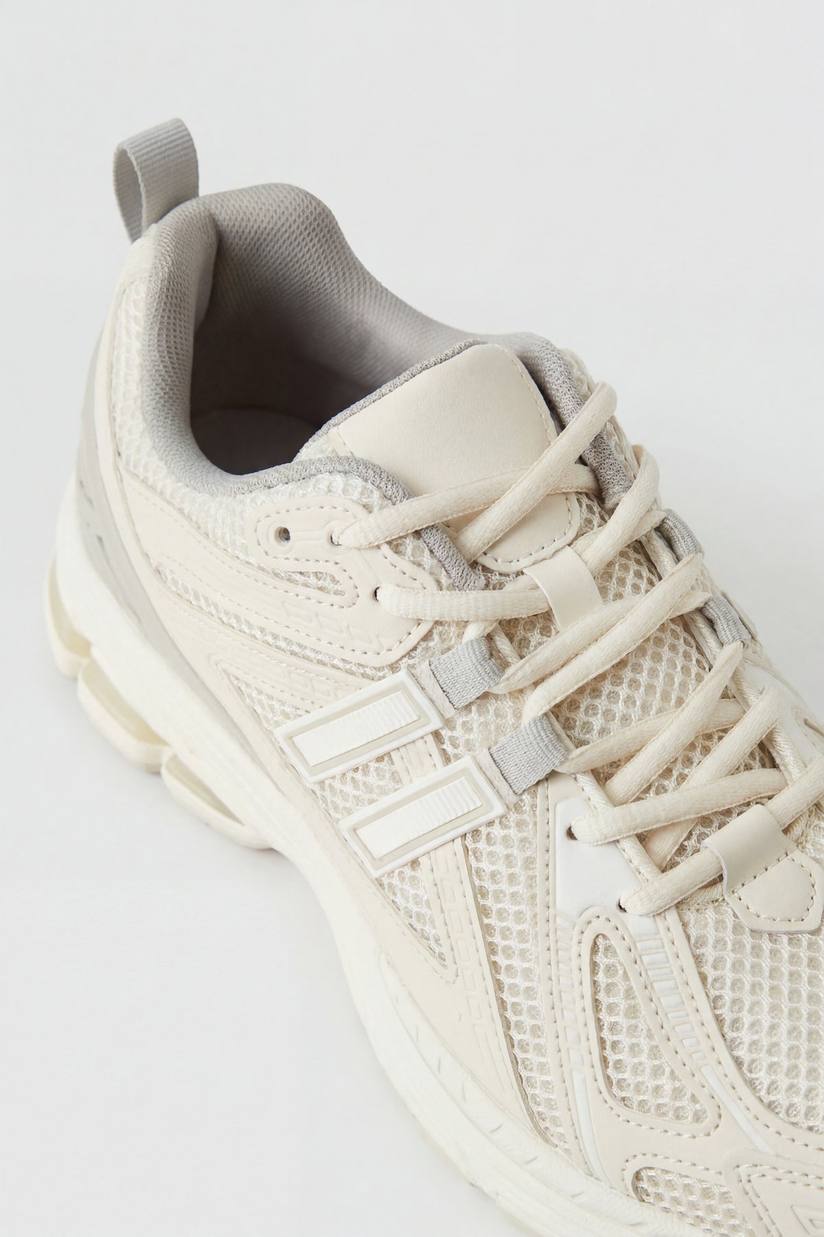 Alt View 3. Mesh Chunky Running Shoe - Beige