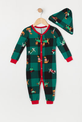 Baby Matching the Family Holiday Furry Friends Onesie