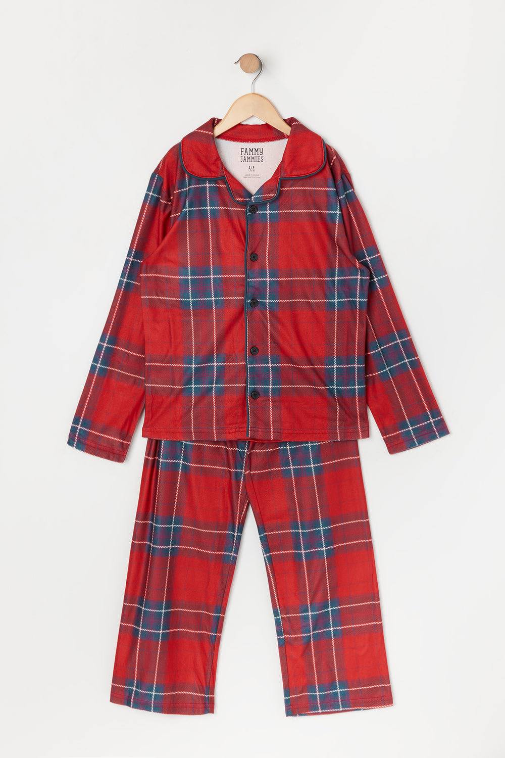Youth Matching the Family Holiday Plaid Flannel 2 Piece Pajama Set Youth Matching the Family Holiday Plaid Flannel 2 Piece Pajama Set 1