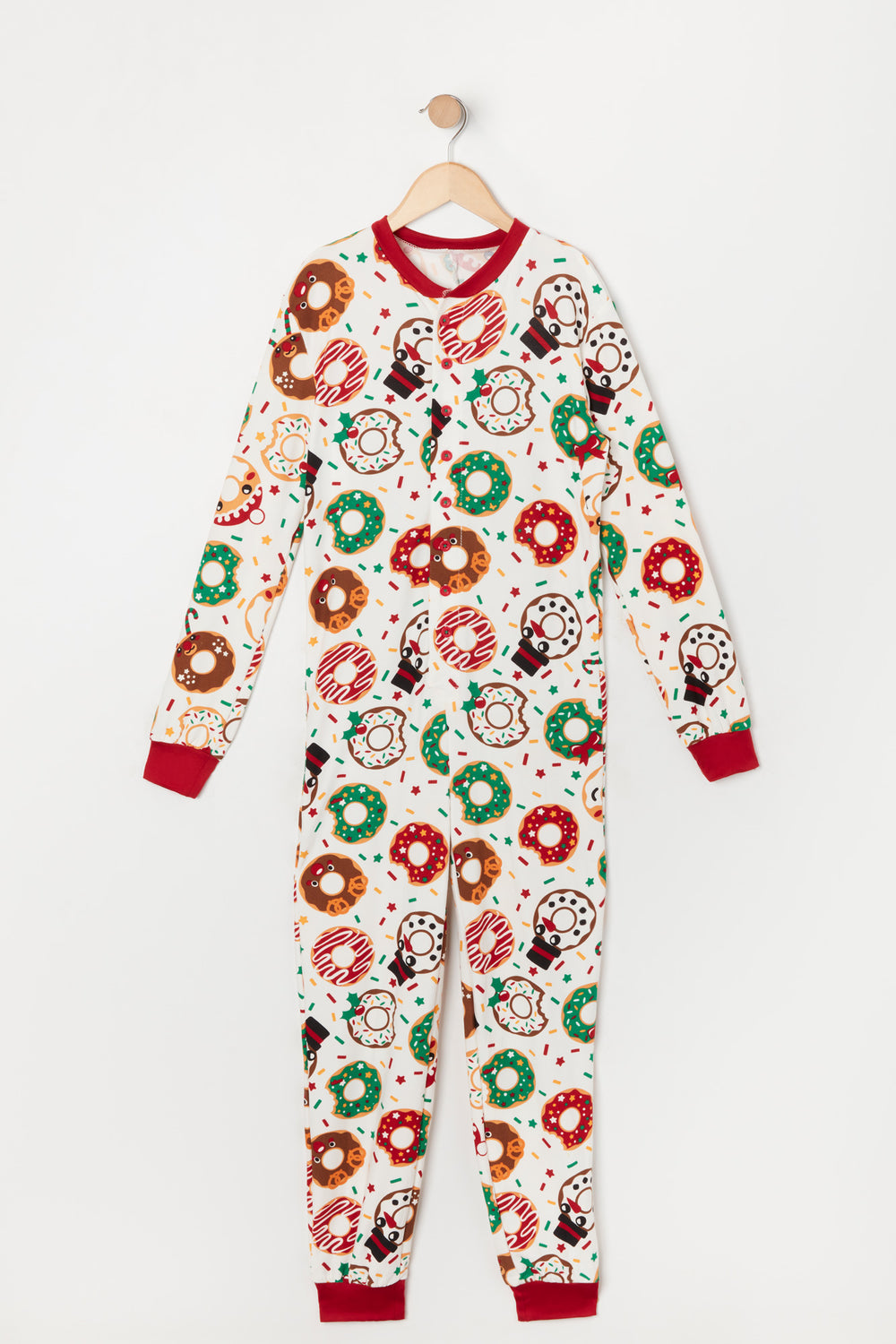 Youth Matching the Family Holiday Donut Onesie Youth Matching the Family Holiday Donut Onesie 1